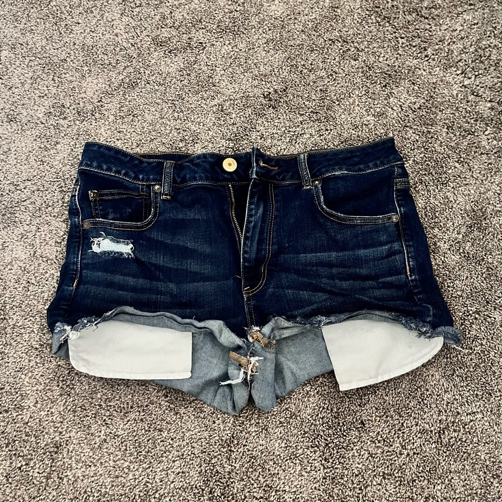 AE Dark Denim Shorts